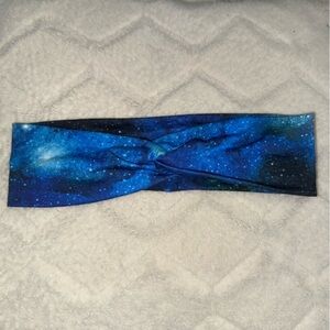 Blue Galaxy Print Headband